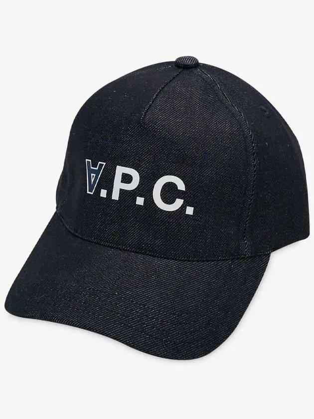 VPC Velvet Logo Denim Ball Cap Navy - A.P.C. - BALAAN 4