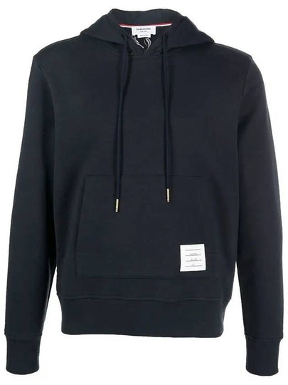 Loopback Broderie Anglaise Relaxed Cotton Hoodie Navy - THOM BROWNE - BALAAN 2