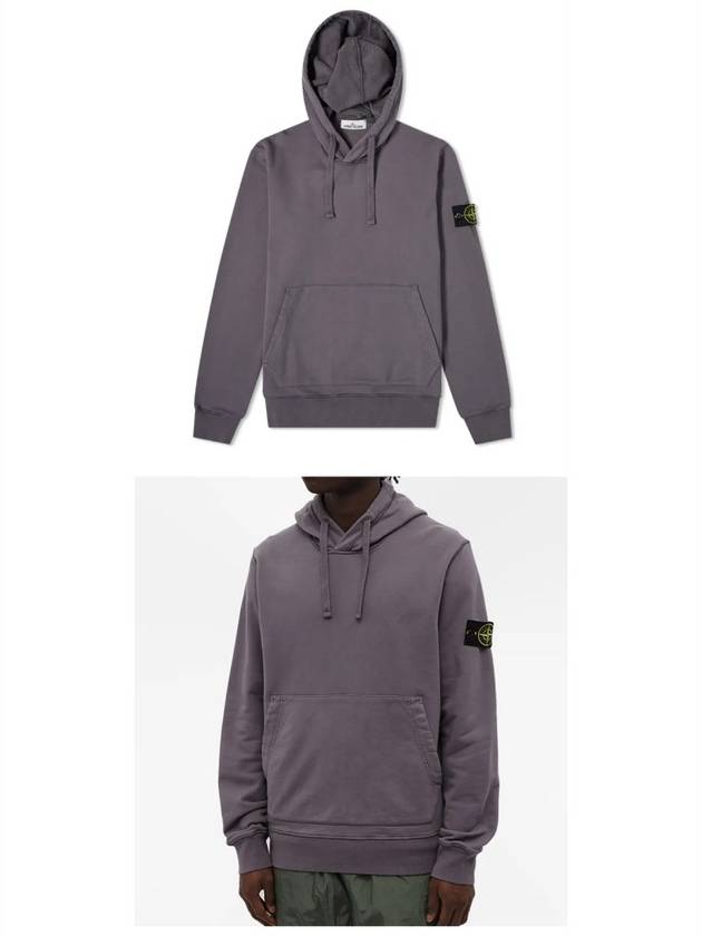 Wappen Patch Cotton Hoodie Charcoal - STONE ISLAND - BALAAN 5