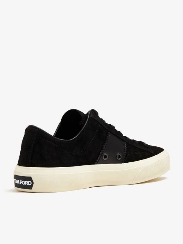 Suede Low Top Sneakers Black - TOM FORD - BALAAN 4