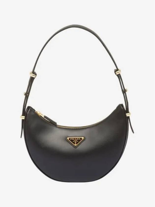 Arque Leather Shoulder Bag Black - PRADA - BALAAN 2