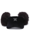 Official W REAL FUR SNOW WINTER VISOR BK - ANEWGOLF - BALAAN 4