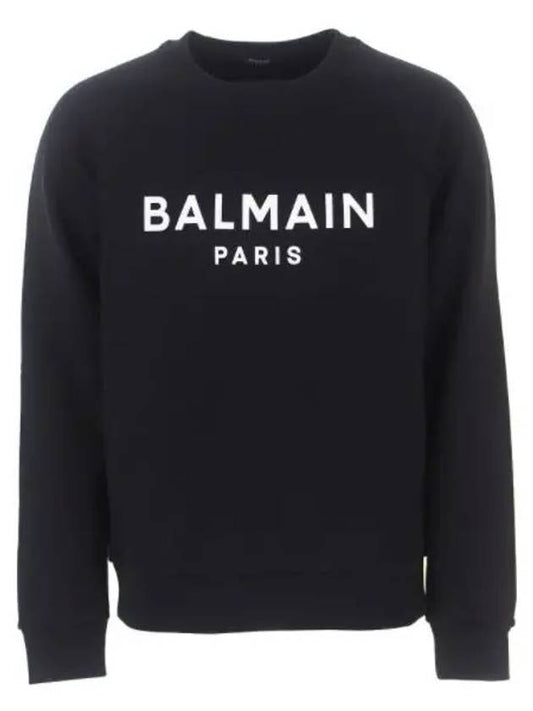 logo print crewneck sweatshirt black - BALMAIN - BALAAN.