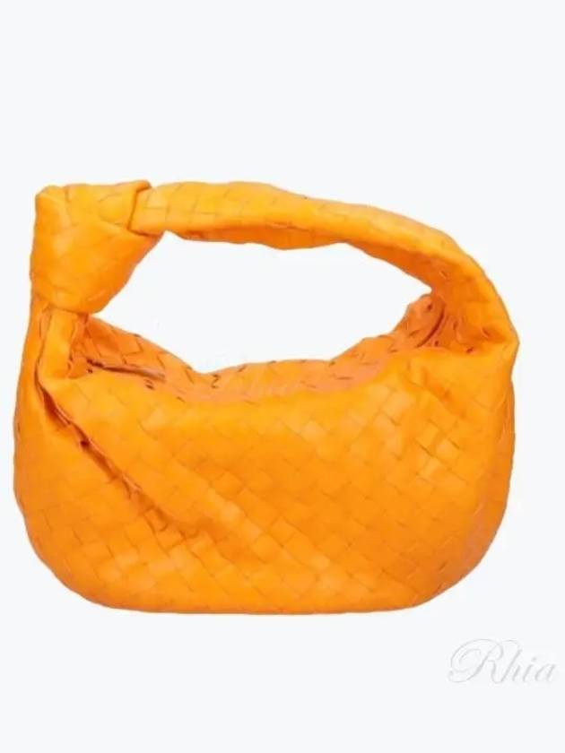 Teen Jodie Intrecciato Leather Tote Bag Orange - BOTTEGA VENETA - BALAAN 2