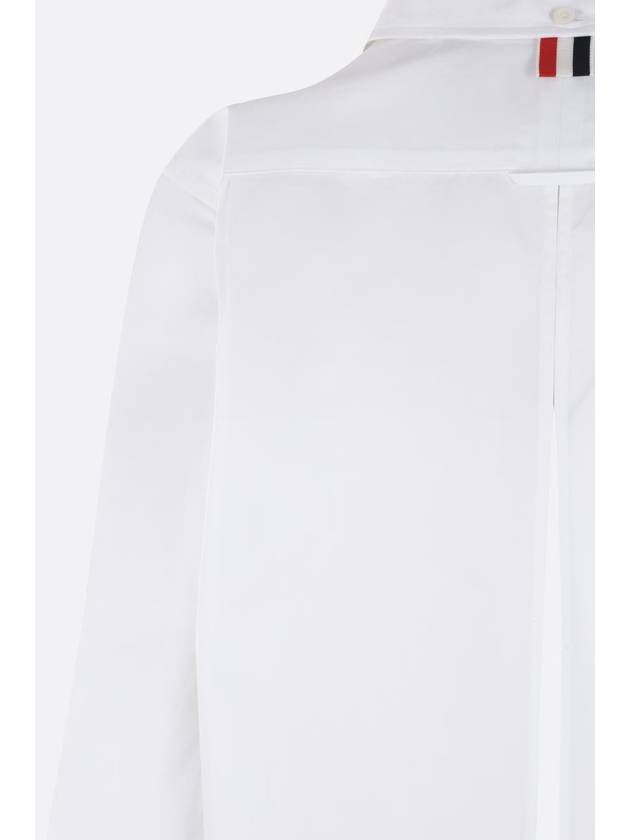 Heavy Poplin Openback Twisted Shirt White - THOM BROWNE - BALAAN 4