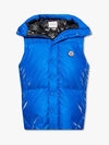 1A00204 596B4 702 LAWU Lau logo patch hooded padded vest blue men's vest - MONCLER - BALAAN 2