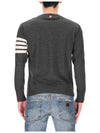 4 Bar Armband Classic Merino Wool Knit Top Dark Grey - THOM BROWNE - BALAAN.