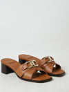 Gancini Ornament Slide Sandal Heels Brown - SALVATORE FERRAGAMO - BALAAN 3