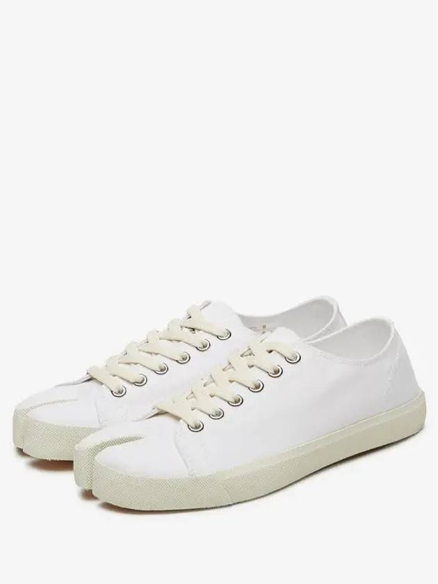 Tabi Canvas Low Top Sneakers White - MAISON MARGIELA - BALAAN 4