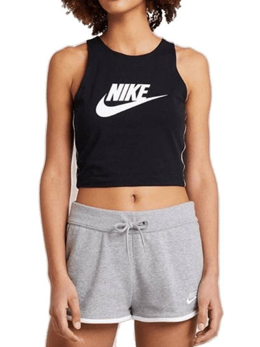 Sportswear Heritage Cropped Sleeveless Black - NIKE - BALAAN 1