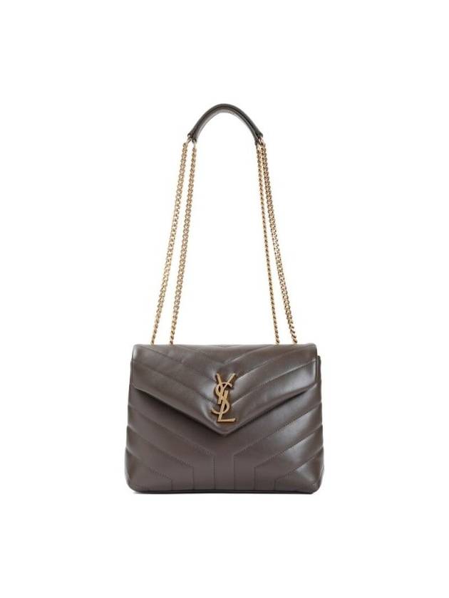 Bronze Monogram Loulou Matelasse Y Leather Small Shoulder Bag Brown - SAINT LAURENT - BALAAN 1