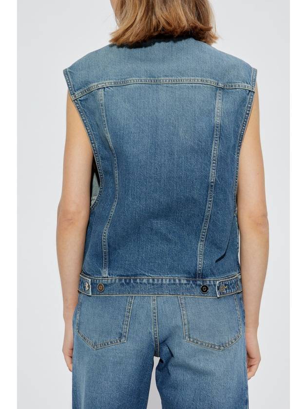 Alaïa Denim Vest, Women's, Blue - ALAIA - BALAAN 4