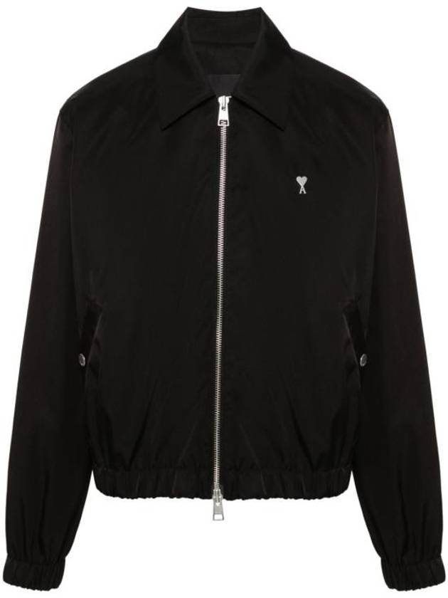 De Coeur Logo Zip-up Jacket Night Black - AMI - BALAAN 2