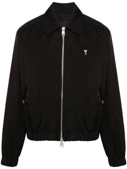 De Coeur Logo Zip-up Jacket Night Black - AMI - BALAAN 2