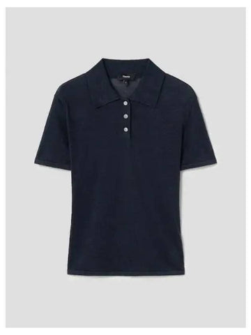 Women s Neo Sag Harbor Easy Polo T shirt Knit Nocturne Navy Domestic Product GM0024030654084 - THEORY - BALAAN 1