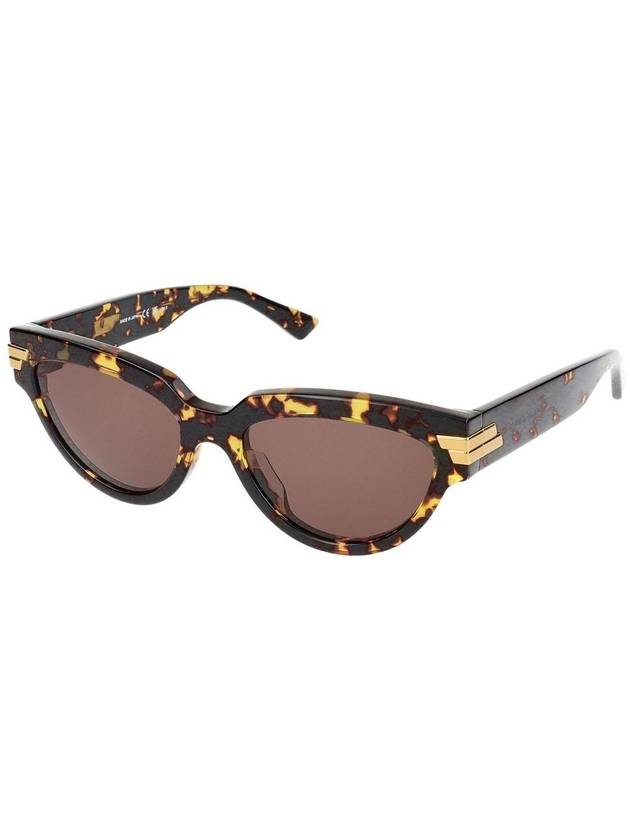 Eyewear Gold Logo Cat Eye Sunglasses Havana - BOTTEGA VENETA - BALAAN 3