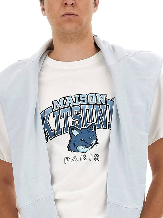 Maison Kitsuné Logo Print T-Shirt - MAISON KITSUNE - BALAAN 4