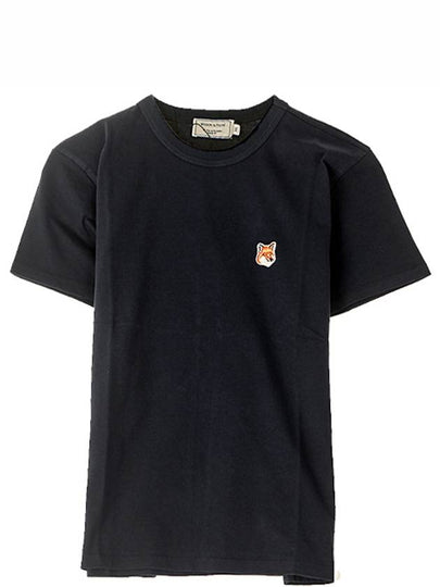 Fox Head Patch Short Sleeve T-Shirt Navy - MAISON KITSUNE - BALAAN 2