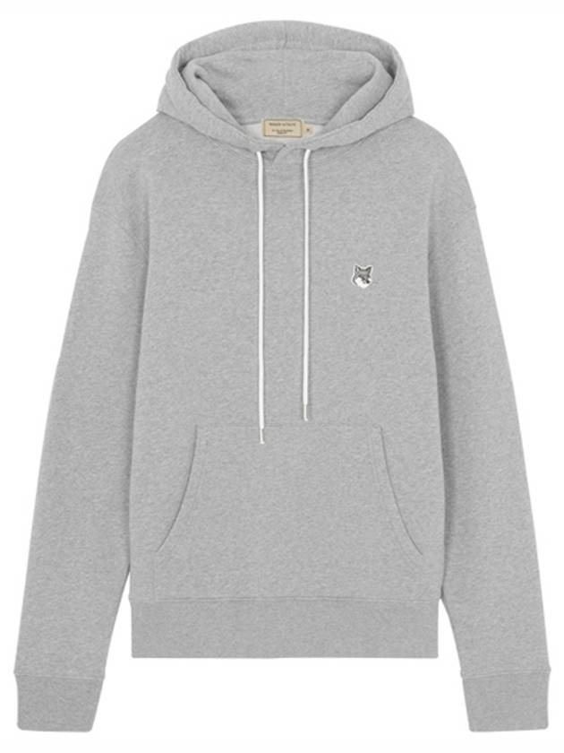 Grey Fox Head Patch Classic Hoodie Grey Melange - MAISON KITSUNE - BALAAN 2