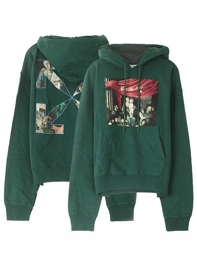 Caravaggio Painting Arrow Hoodie Dark Green - OFF WHITE - BALAAN 2