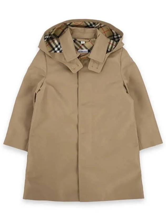 Kids Light Weight Hooded Trench Coat Camel - BURBERRY - BALAAN 3