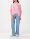 Bella Logo Embroidery Cardigan Pink - A.P.C. - BALAAN 3