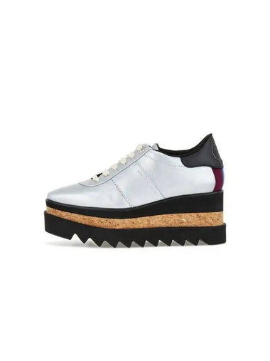 STELLA McCARTNEY SNEAK ELYSE Cork Sneakers Silver - STELLA MCCARTNEY - BALAAN 1