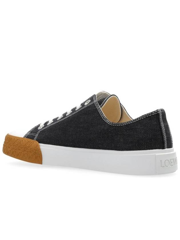 Bloc Denim Low Top Sneakers Raw Denim - LOEWE - BALAAN 3