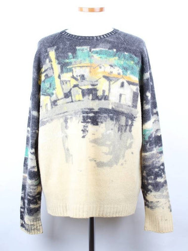 Printed long sleeve crew neck knit 54 105 - PRADA - BALAAN 1