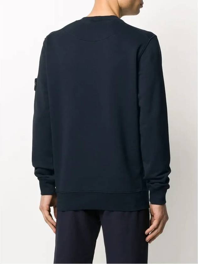 Garment Dyed Cotton Crewneck Sweatshirt Navy - STONE ISLAND - BALAAN 4