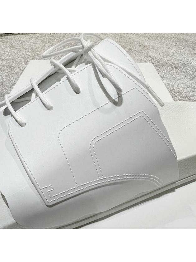 Men's Lace Up Full Slippers White - MAISON MARGIELA - BALAAN.