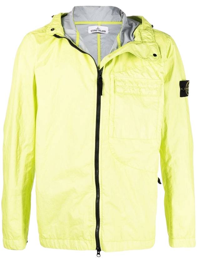 Wappen Patch Hooded Jacket Yellow - STONE ISLAND - BALAAN 1