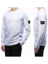 Wappen Patch Handspray Cotton Knit Top Sky Blue - STONE ISLAND - BALAAN 2