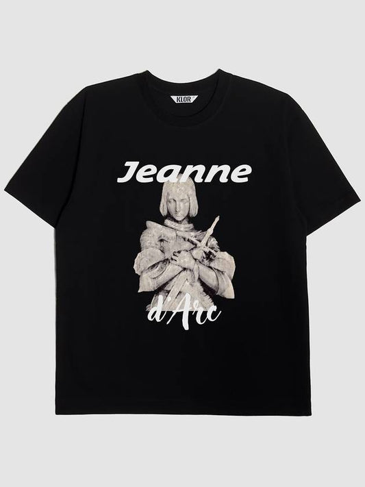 UNISEX Joan of Arc graphic short sleeve t shirt BLACK - KLOR - BALAAN 1