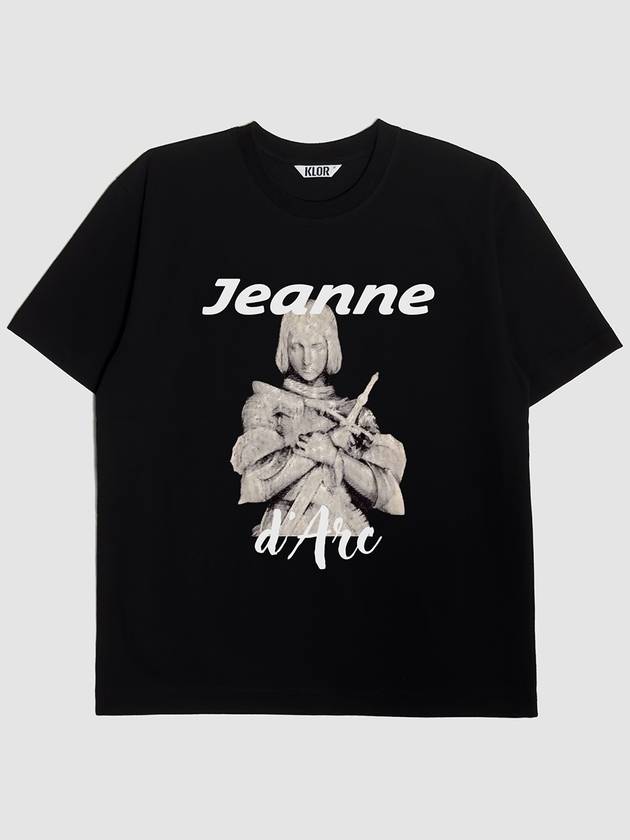 Jeanne d'Arc Graphic Short Sleeve T-Shirt Black - KLOR - BALAAN 1