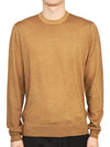 Men's Crew Neck Wool Knit Top Brown - DRUMOHR - BALAAN 2