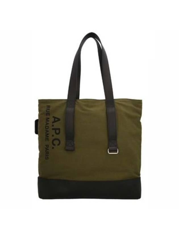 Sense Logo Print Canvas Tote Bag Green - A.P.C. - BALAAN 1