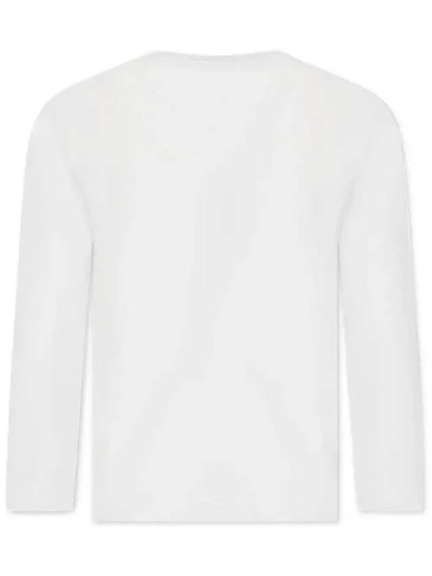 Kids Cotton Jersey Long Sleeve T-Shirt White - STONE ISLAND - BALAAN 4