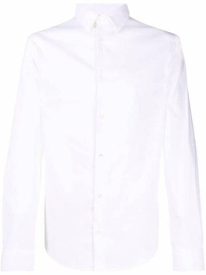 Men's Cotton Long Sleeve Shirt White - EMPORIO ARMANI - BALAAN 2