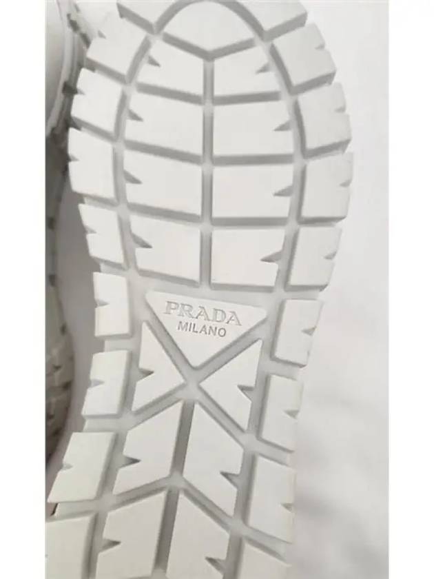 Women's Sequin Double Wheel Sneakers White - PRADA - BALAAN.
