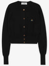 Bea Crop Cardigan Black - VIVIENNE WESTWOOD - BALAAN 3