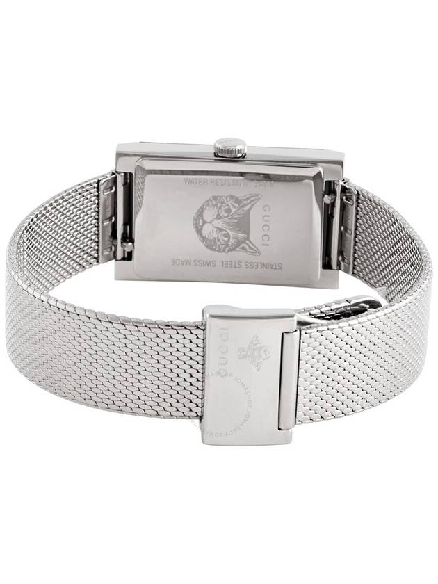 G Frame Mesh Band Metal Watch Silver - GUCCI - BALAAN 4