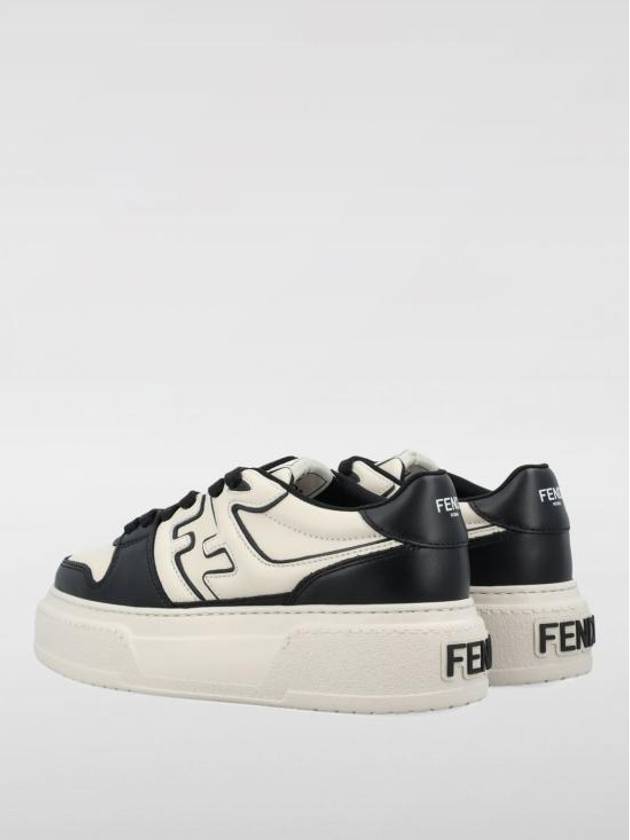 Match Leather Platform Low Top Sneakers Black - FENDI - BALAAN 4