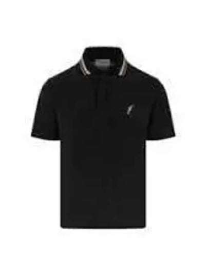 Embroidery Polo Shirt Black - SALVATORE FERRAGAMO - BALAAN 2