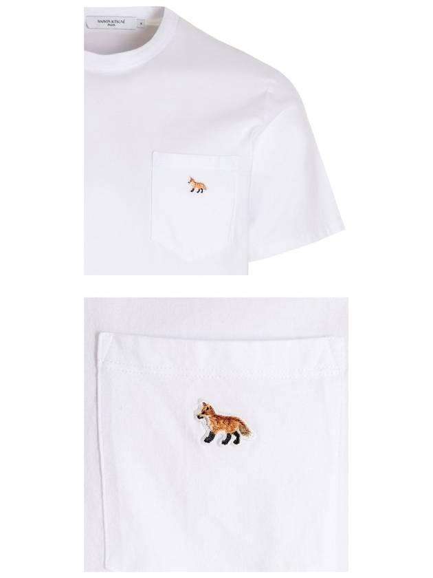 Baby Fox Patch Pocket Short Sleeve T-Shirt White - MAISON KITSUNE - BALAAN 6