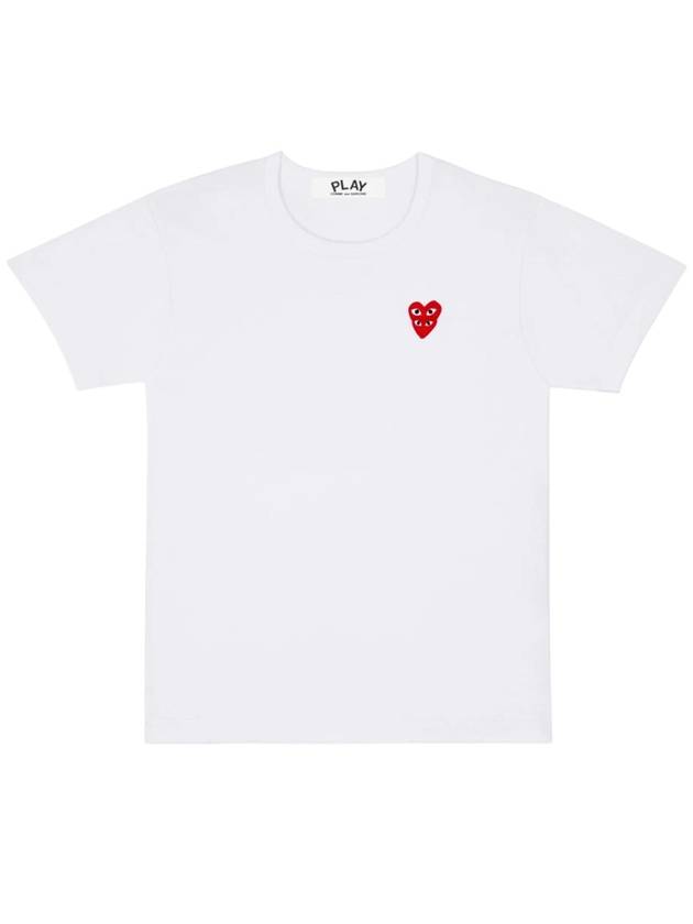 Double Red Heart T Shirt Black White AZ T288 051 1 P1T288 - COMME DES GARCONS PLAY - BALAAN 3