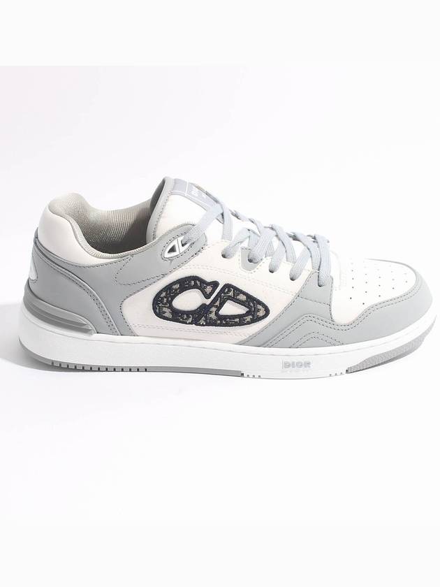 Oblique Detail Leather Low Top Sneakers White Grey - DIOR - BALAAN 2