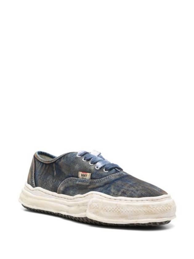 Baker OG Sole Washed Denim Low Top Sneakers Blue - MAISON MIHARA YASUHIRO - BALAAN 3