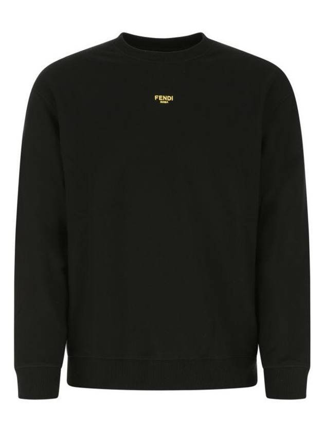 Small Logo Sweatshirt Black - FENDI - BALAAN 1