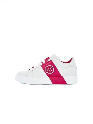 Women's color combination printed hexagon sneakers white 271713 - PHILIPP PLEIN - BALAAN 1